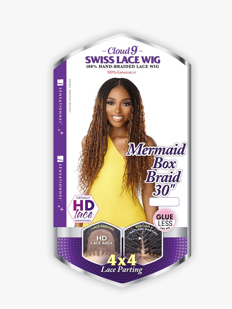 Sensationnel Wig -  4x4 Braided Mermaid Box Braid 30"