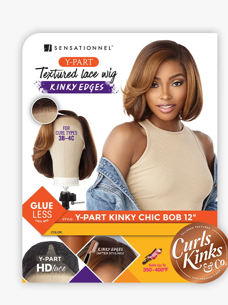 Sensationnel Wig - Curls Kinks & Co Kinky Edges Y-Part Kinky Chic Bob 12"